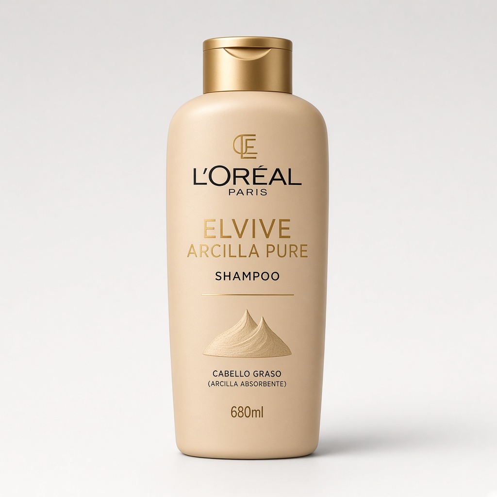 Shampoo Elvive Arcilla Pure 680 ml × 12 pzas